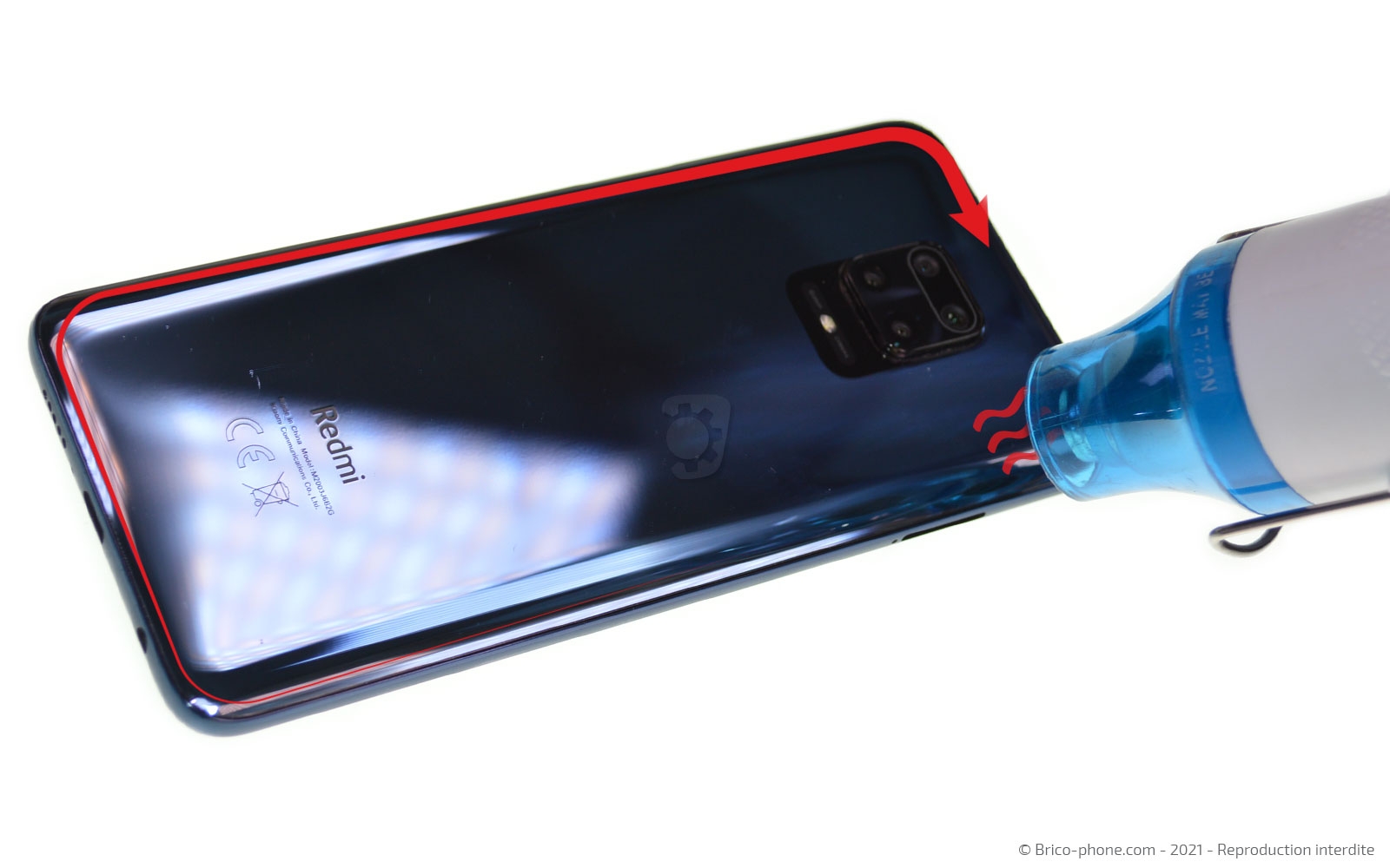 Changement de la vitre arrière sur Redmi Note 9 Pro photo 2