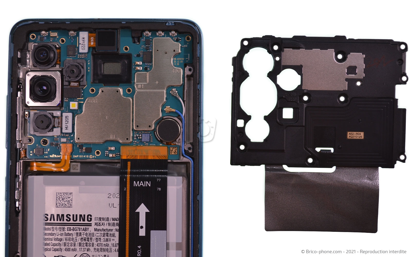 Démontage complet sur Galaxy A52 photo 3