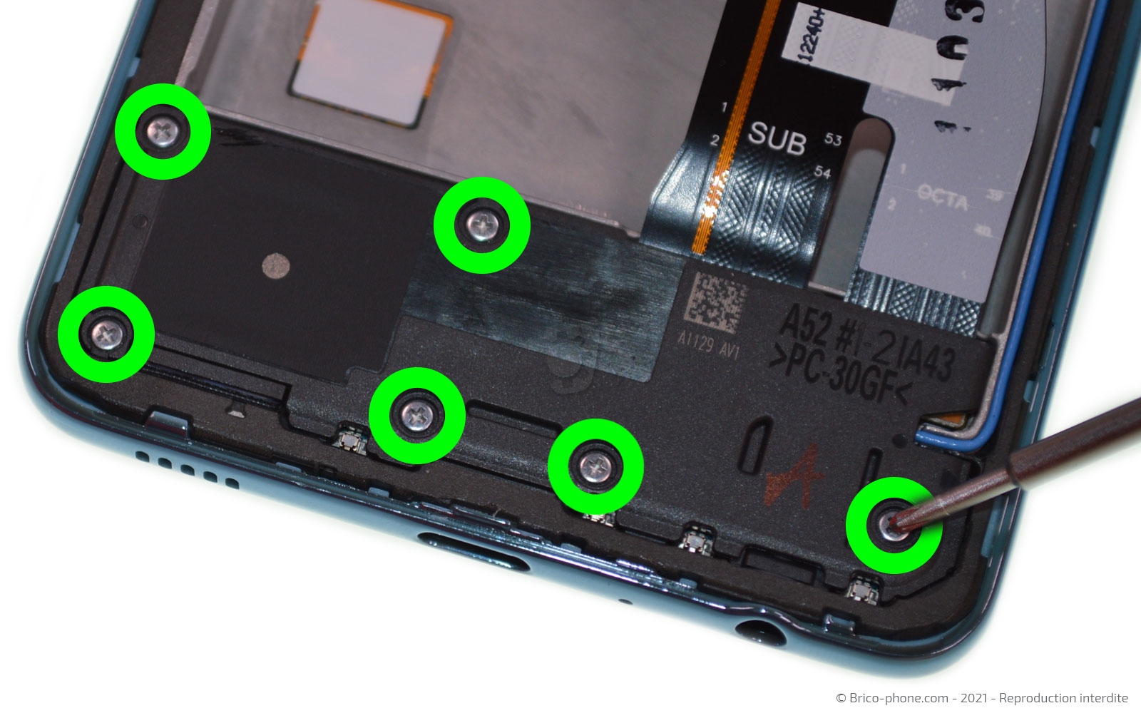 Démontage complet sur Galaxy A52 photo 1