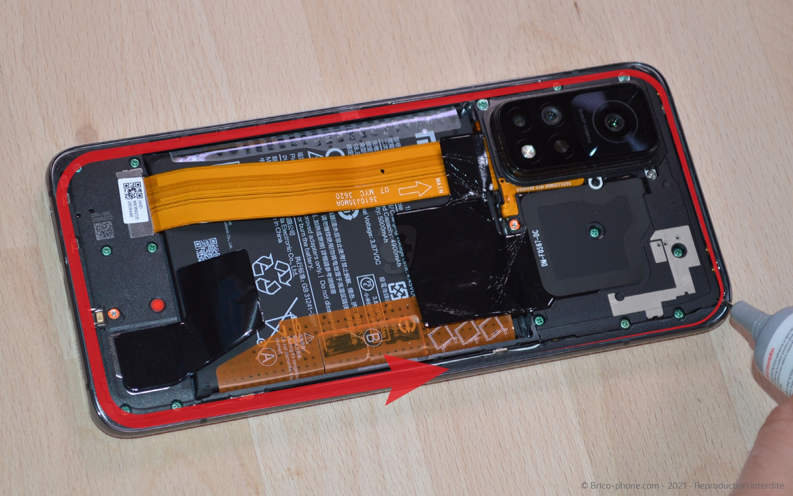 Changement de l'écran (vitre et LCD) sur Mi 10T photo 2