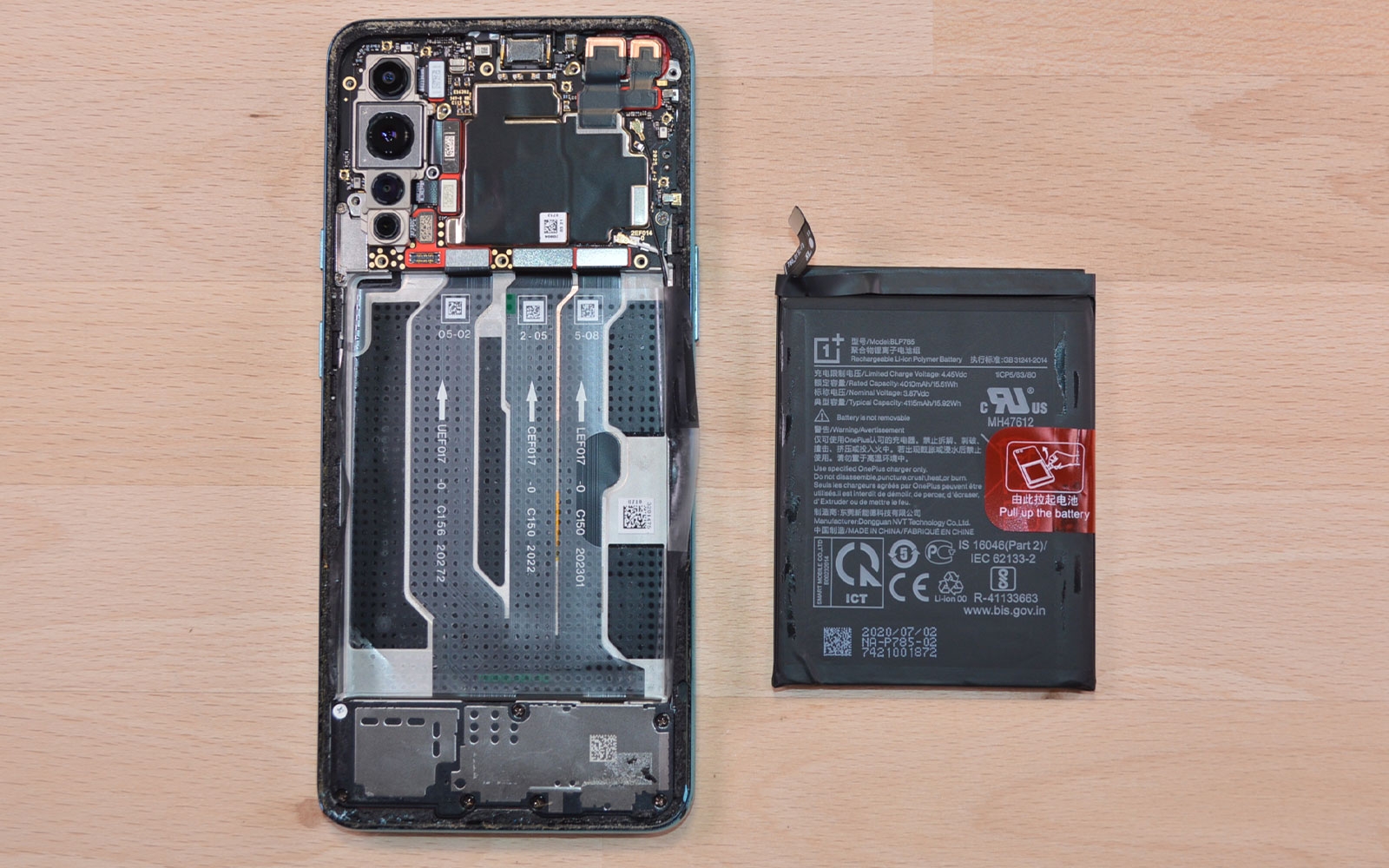Changement de la batterie sur OnePlus Nord photo 4